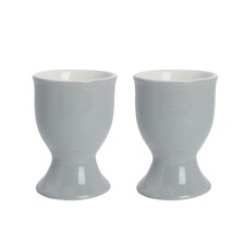 Argon Tableware Coloured Egg Cups - 5cm - Grey - Pack of 2