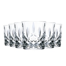 RCR Crystal Orchestra Cut Glass Double Old Fashioned Whiskey Glasses Tumblers Set - 340ml - Pack of 6