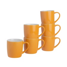 Argon Tableware Coloured Coffee Mugs - 350ml - Yellow - Pack of 6