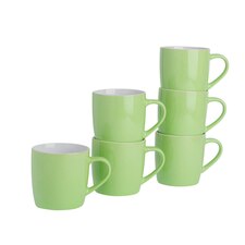 Argon Tableware Coloured Coffee Mugs - 350ml - Green - Pack of 6