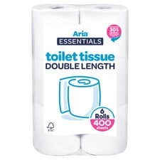 Aria Essentials Toilet Tissue 6 Roll 400 Sheets