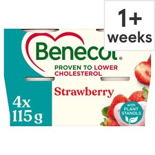 Benecol Strawberry Yogurt 4x115g