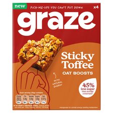 Graze Sticky Toffee Oat Boosts 4X30g