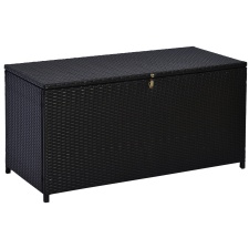 Outsunny Large Rattan Storage Box Garden Chest Wicker Outdoor Cabinet