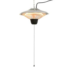 Outsunny Patio Heater Ceiling Hanging Light 1500W Pull Switch Electric