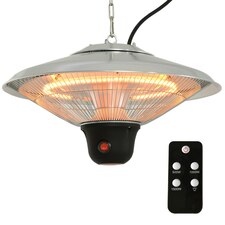 Outsunny Patio Ceiling Hanging Heater 1500W Electric Aluminium Remote