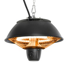 Outsunny 600W Electric Heater Ceiling Hanging Halogen Light with Hook