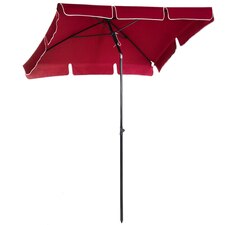 Outsunny Sun Umbrella Parasol Patio Rectangular 2M x 1.3M Red