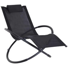 Outsunny Orbital Lounger Zero Gravity Patio Chaise Foldable Rock Chair