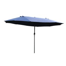 Outsunny 4.6M Garden Patio Umbrella Canopy Parasol Sun Shade witho Base