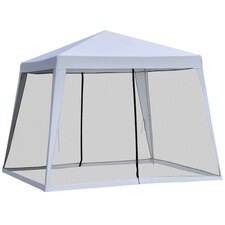 Outsunny 3m x 3m Outdoor Gazebo Canopy Tent Event Shelter with  Mesh Screen