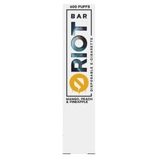 Bar Riot Disposable E-Cigarette - Mango, Peach, Pineapple 0mg 2ml