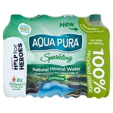 Aqua Pura Sparkling Natural Mineral Water 8 x 500ml