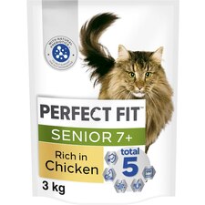 3kg Perfect Fit Advanced Nutrition Senior Complete Dry Cat Food Chicken (4x750g)