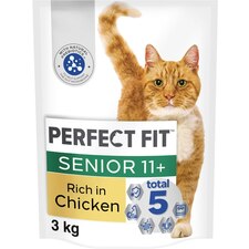 3kg Perfect Fit Advanced Nutrition Senior Complete Dry Cat Food Chicken (4x750g)