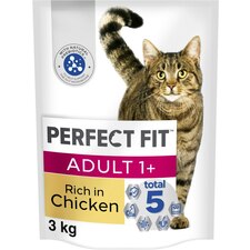 3kg Perfect Fit Advanced Nutrition Adult Complete Dry Cat Food Chicken (4x750g)