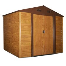 Outsunny 9 x 6ft Garden Shed Wood Effect Tool Storage Sliding Door