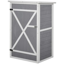 Outsunny Garden Shed Outdoor Tool Storage 75 x 56 x115cm Grey