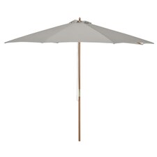 Outsunny 3(m) Wooden Garden Parasol Sun Shade Outdoor Umbrella Grey