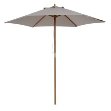 Outsunny 2.5m Wood Garden Parasol Sun Shade Patio Umbrella Canopy