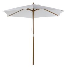 Outsunny 2.5m Wood Garden Parasol Sun Shade Patio Umbrella Canopy