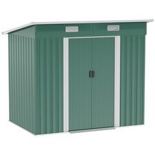 Outsunny 7 x 4ft Outdoor Garden Storage Shed for Backyard Patio Green