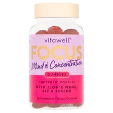 Vitawell Strawberry Focus Nootropic Gummies 60s