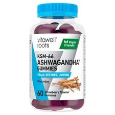 Vitawell Roots KSM-66 Ashwagandha Strawberry Gummies 60s