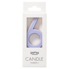 Ginger Ray Rainbow Number 6 Candle