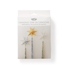 Ginger Ray Shimmer 3 Pack Hanging Star Decorations