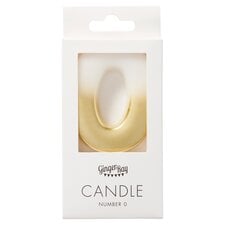 Ginger Ray Shimmer Gold Number 0 Candle