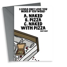 thortful Cheeky & Naughty Pizza Anniversary Card For Partner