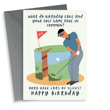 thortful Funny 50th Golf Birthday Card For Him