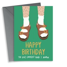 Funny Socks & Sandals Birthday Card For Him