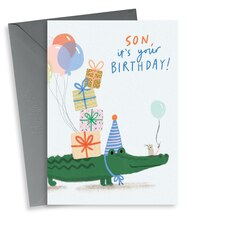 thortful Cute Crocodile Birthday Card For Son