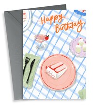 Pretty Party Table Birthday Card For Her