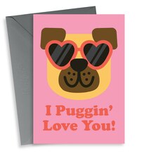 thortful Cute Pug Anniversary Card For Partner