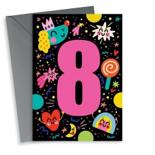 Cute 8th Birthday Card