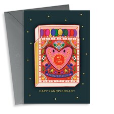 thortful Pretty Matchbox Anniversary Card For Partner