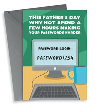 thortful Funny Password Father's Day Card For Dad