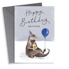 thortful Cute Otter Birthday Card For Brother