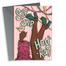 Cute Whimsical Cocktail Birthday Card For Her