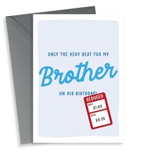 thortful Funny Reduced Sticker Birthday Card For Brother