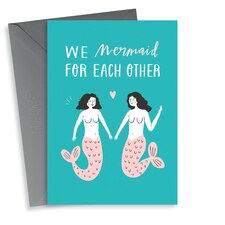 thortful Cute Mermaid LGBTQ+ Anniversary Card For Partner