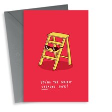 thortful Punny Step Ladder Father's Day Card For Stepdad