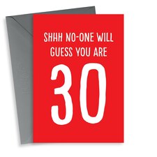 Funny 30th Birthday Card