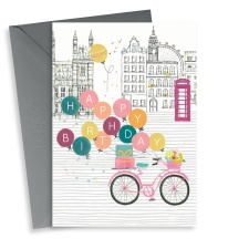 Classic London Bike Birthday Card For Her