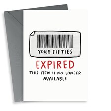 thortful Funny 60th Birthday Card Expired Sticker