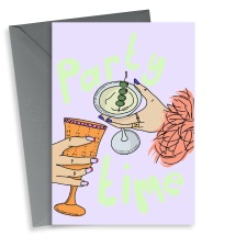 Modern Cocktail Birthday Card For Her