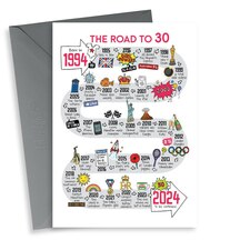 thortful Road To 30th Birthday Card